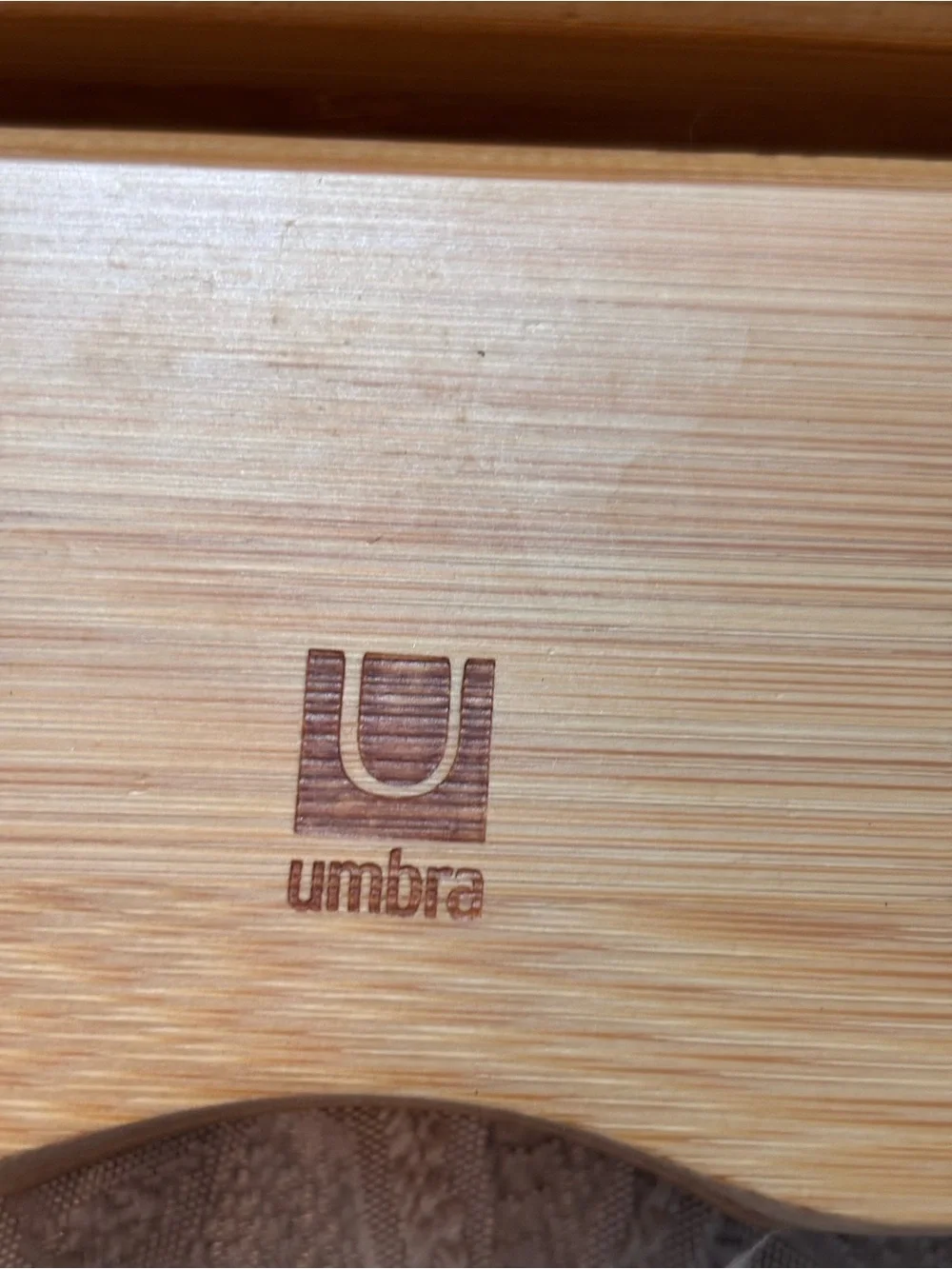 Umbra Bamboo Bathtub Caddy Tray Wine Book Tablet Phone Soap Holder Wire Handles